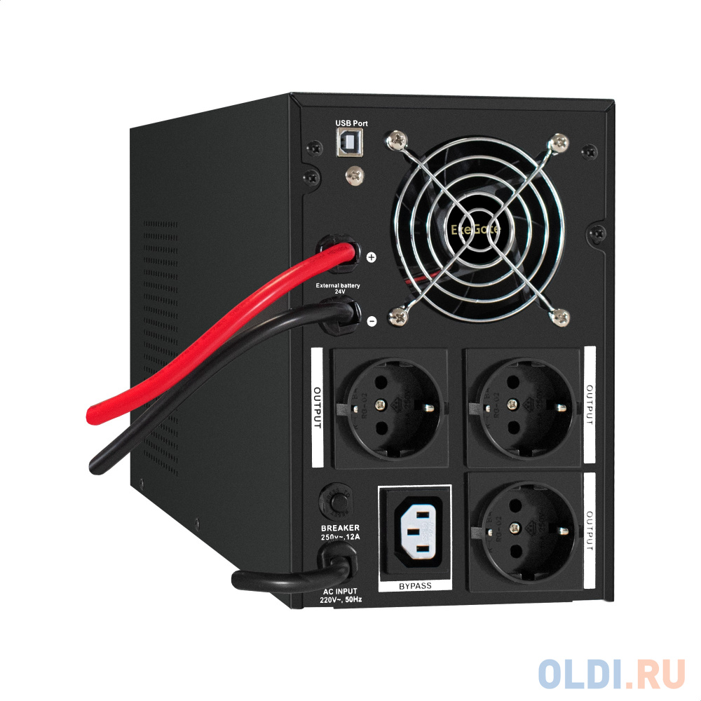 Комплект ИБП EX295989RUS + батарея 100Aч EX282985RUS 2шт (инвертор, синус, для котла) ExeGate SineTower SZ-2000.LCD.AVR.3SH.1C13.USB <2000VA/1600W,