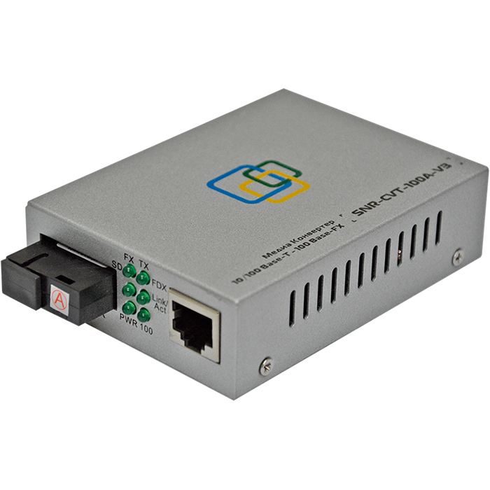 Медиаконвертер SNR SNR-CVT-100A-V3 10/100Base-T/100Base-FX, Tx/Rx: 1310/1550nm