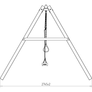 Деревянные качели Капризун с трапецией (Р911-14)