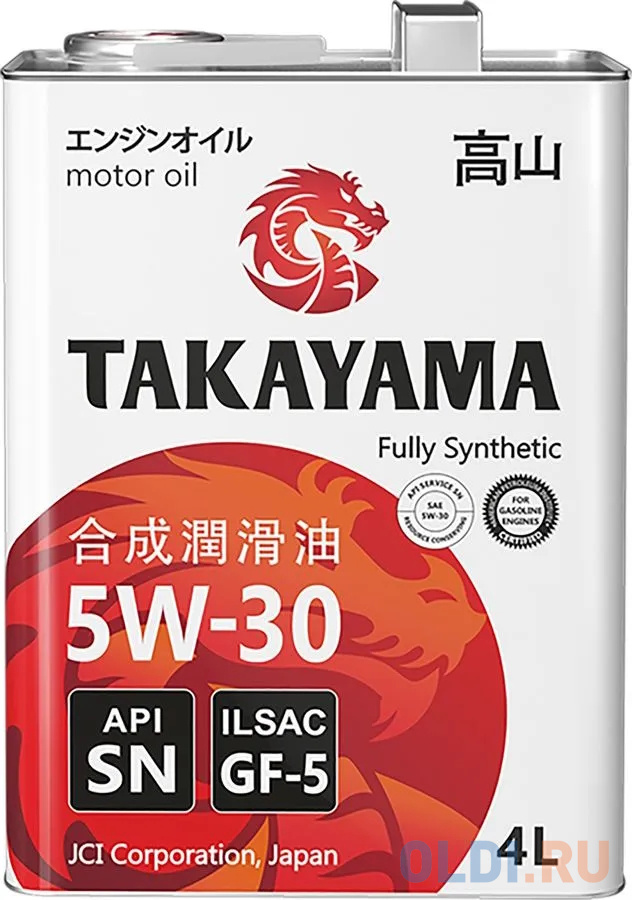 Cинтетическое моторное масло TAKAYAMA SAE 5W30 4 л