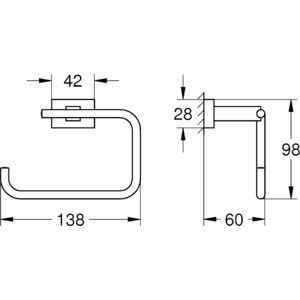 Держатель туалетной бумаги Grohe Essentials Cube (40507001) в Москвe