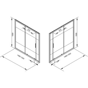 Шторка для ванны Aquanet Practic 150x75 шелкография, хром