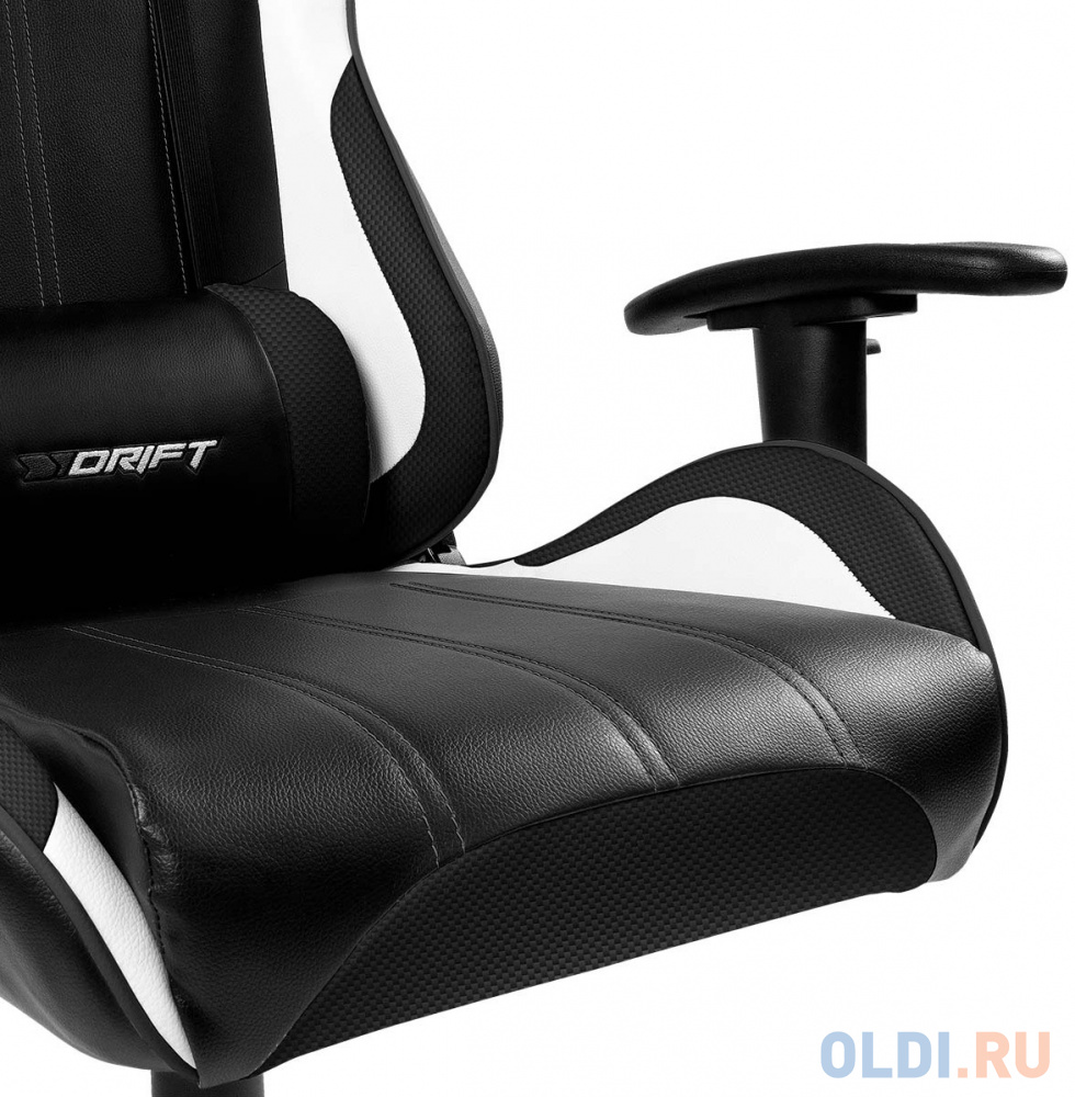 Кресло для геймеров Drift DR175 PU чёрный белый