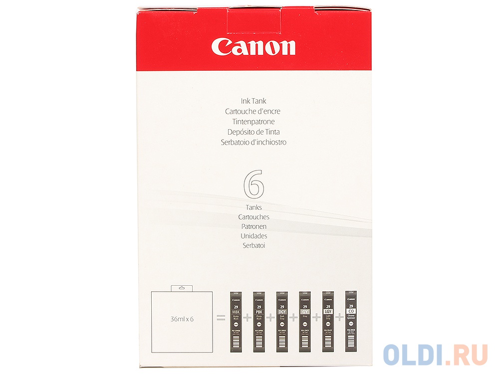 Набор картриджей Canon PGI-29 MBK/PBK/DGY/GY/LGY Multi для PRO-1