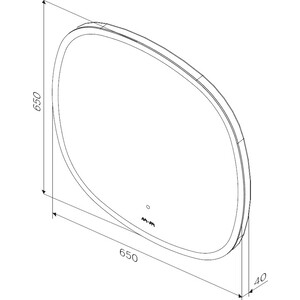 Зеркало Am.Pm Func 65х65 с подсветкой, сенсор (M8FMOX0651WGS) в Москвe