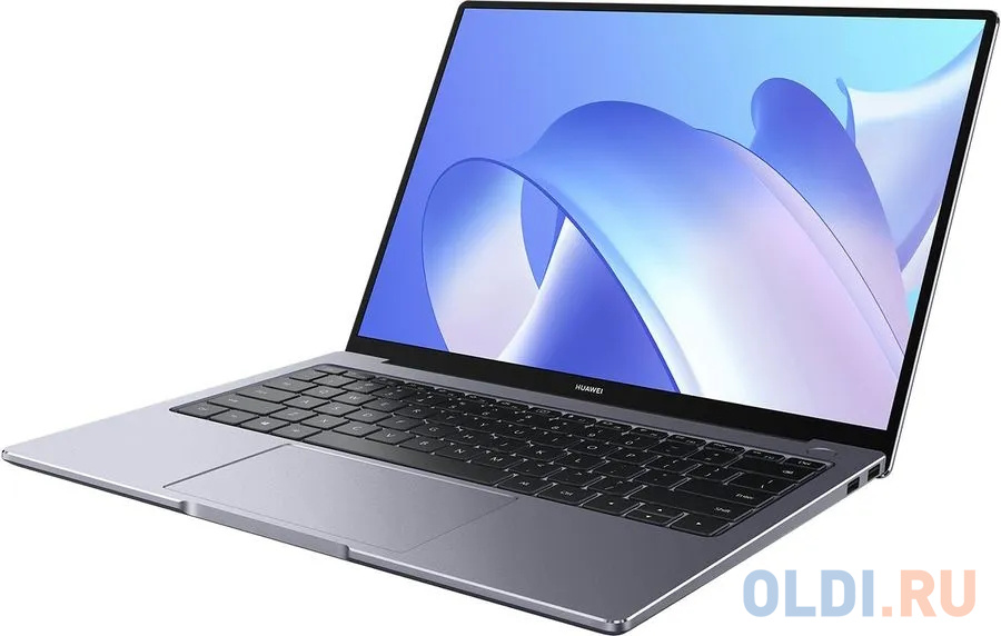 Ноутбук Huawei MateBook 14 KLVL-W76W Ryzen 7 5700U 16Gb SSD512Gb Intel UHD Graphics 14" IPS FHD (1920x1080) Windows 10 Home grey space WiFi BT Ca