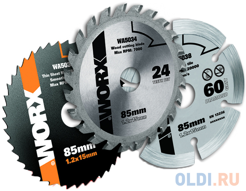 Дисковая пила WORX WX426, 400 Вт, 85 мм, кейс