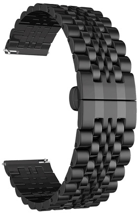 Ремешок Lyambda Castor универсальный, нержавеющая сталь, черный (DSG-07-01T-20-BK)