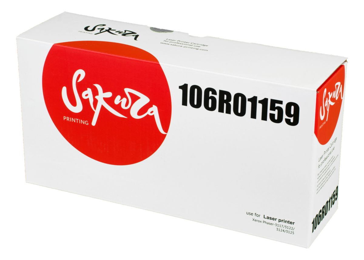 Картридж SAKURA 106R01159 для XEROX, черный, 3000 к. P3117/P3122/P3124/P3125