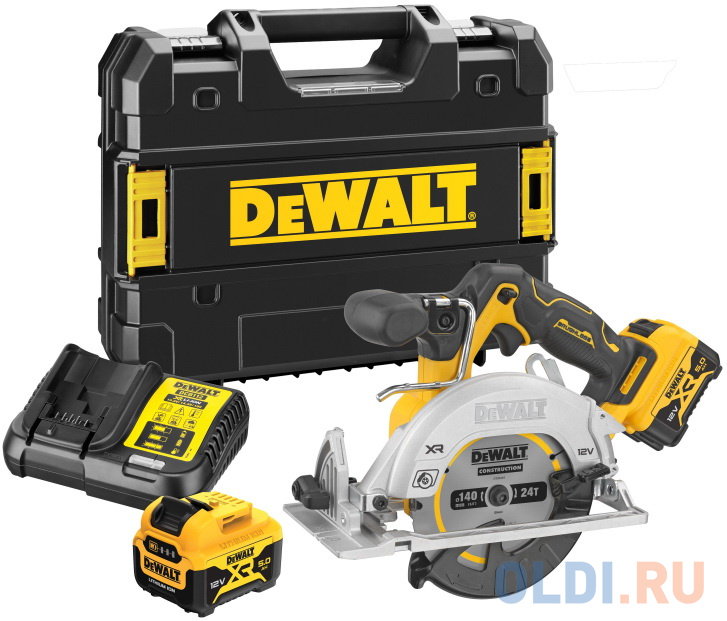 Дисковая пила DeWalt DCS512P2-QW 140мм