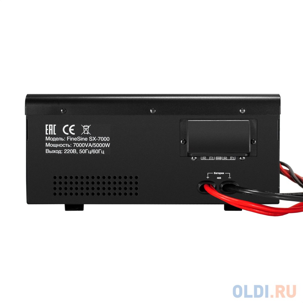 Комплект ИБП EX296005RUS + батарея 75Aч EX282983RUS 4шт (инвертор, синус, для котла, настенный) ExeGate FineSine SX-7000.LCD.AVR.2SH.T <7000VA/5000