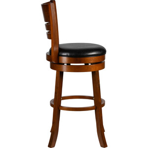 Вращающийся полубарный стул Dobrin WILLIAM COUNTER LMU-4393 шоколад, черный
