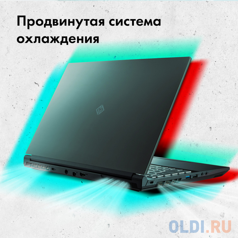 Ноутбук GMNG Rush Core i7 12700H 32Gb SSD1Tb NVIDIA GeForce RTX 3060 6Gb 15.6" IPS QHD (2560x1440) noOS dk.grey WiFi BT Cam 3410mAh (MN15P7-BEСN0