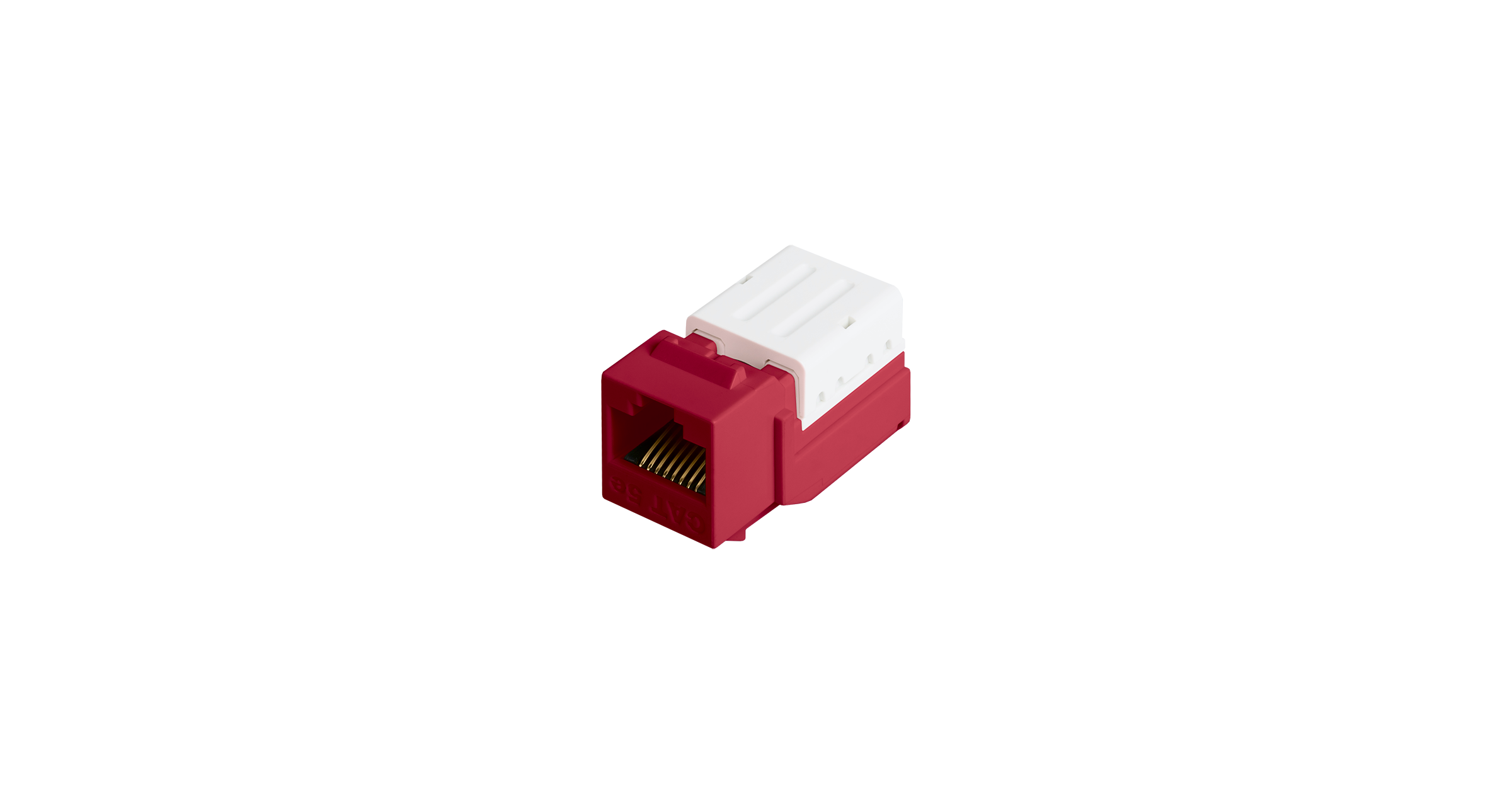 Модуль Keystone NIKOMAX Fast Termimnation, 1xRJ-45 cat.5e, 1шт., красный/белый (NMC-KJUD2-FT-RD)