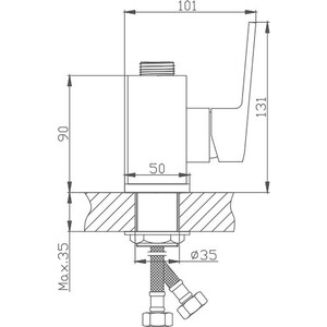 Смеситель для кухни Haiba HB563 хром (HB73563)