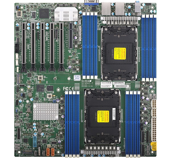 Материнская плата Supermicro X13DAI-T, 2xSocket LGA4677, Intel C741, 16xDDR5, 5PCI-Ex16, PCI-Ex8, 2xM.2-PCI-E, 10SATA3 RAID 0/1/5/10, 2x10GLAN, IPMI, 2xUSB 2.0, 6xUSB 3.0, 1xUSB 3.1, VGA, E-ATX, Bulk (MBD-X13DAI-T-B)
