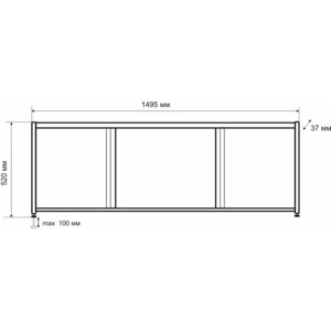 Ванна стальная ВИЗ Reimar 150x70 с экраном Emmy Бриз и ножками, белая орхидея