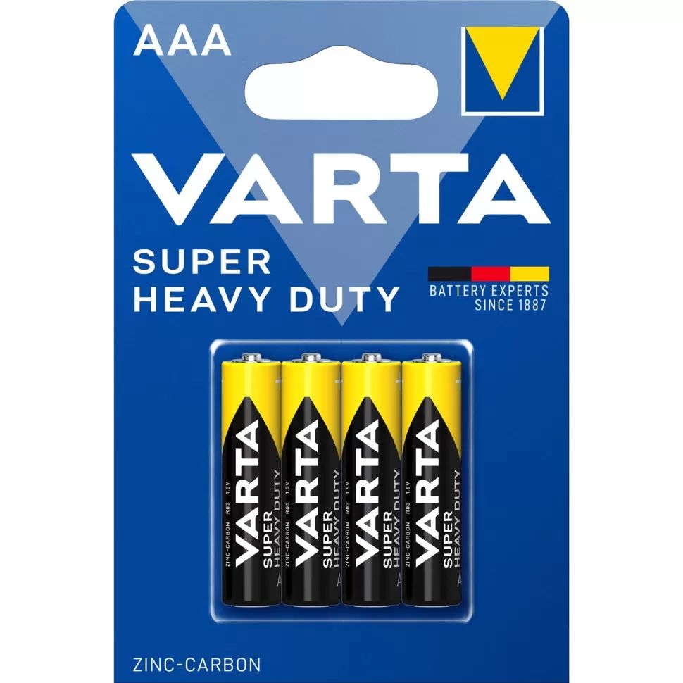 Батарейка солевая VARTA R03 (AAA) Super Heavy Duty 1.5В бл/4 (1шт)