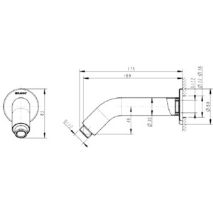 Кронштейн для верхнего душа Bravat Built-In (D312C-RUS)