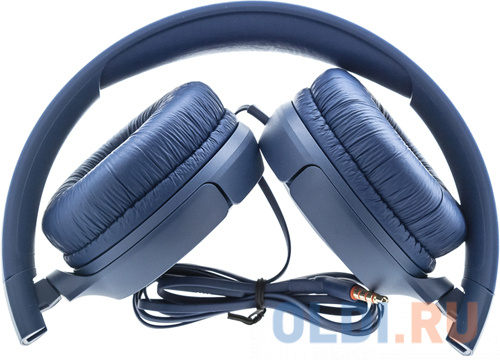 Наушники JBL JBLT500BLU синий Проводные / Накладные с микрофоном / Синий / 20 Гц - 20 кГц / 100 дБ / Одностороннее / Mini-jack / 3.5 мм в Москвe