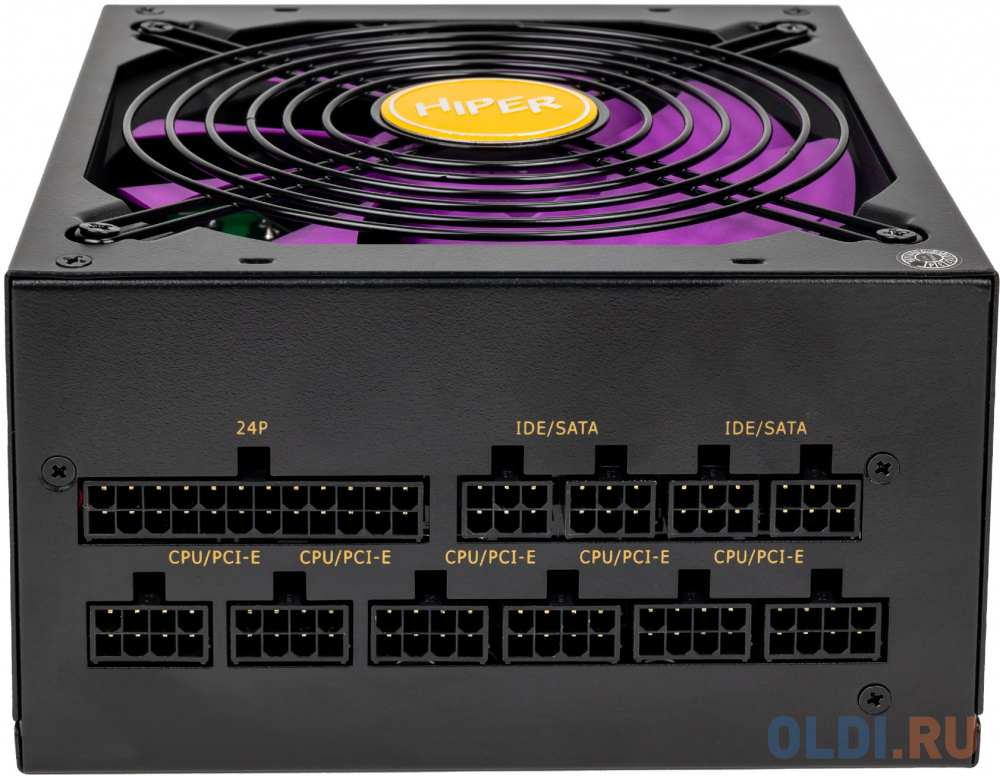 блок питания для ПК 1300 Ватт/ PSU HIPER HPG-1300FM (1300W, Gold 14cm Fan, 220V input, Efficiency 93%, Modular, Black)BOX