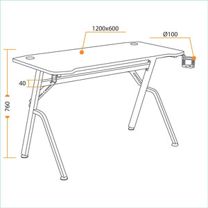 Стол TetChair Cyber-01 neo black