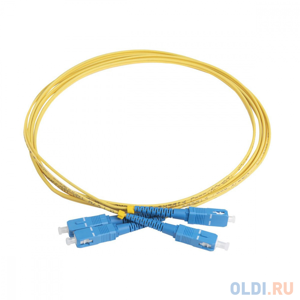 Hyperline FC-D2-9-SC/UR-SC/UR-H-2M-LSZH-YL Патч-корд волоконно-оптический (шнур) SM 9/125 (OS2), SC/UPC-SC/UPC, 2.0 мм, duplex, LSZH, 2 м в Москвe