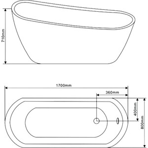 Акриловая ванна Grossman 170x80 со смесителем, (GR-1401, F7514100) в Москвe