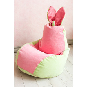 Кресло DreamBag Зайчик салатово-розовый