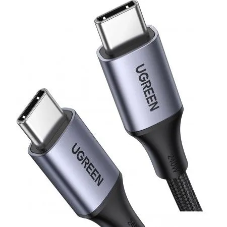 Кабель USB Type-C-USB Type-C, экранированный, 5А, 240 Вт, 1 м, черный, UGREEN US535 (15311)