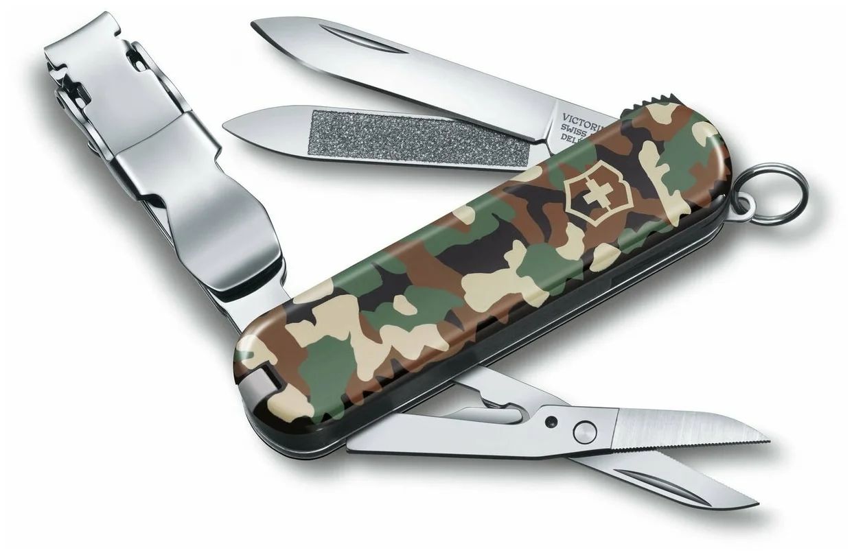 Нож Victorinox Classic Nail Clip 580, 65 мм, 8 функций, камуфляж 0.6463.94 в Москвe