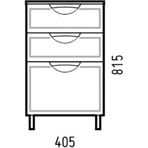 Комод Corozo Монро 40х80 белый (SD-00000780)