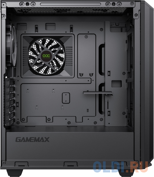 GameMax Корпус Precision COC Black (T808) (ATX, Черн, 2*USB 3.0, Зак.стекло, 1*120мм+ COC, без БП)