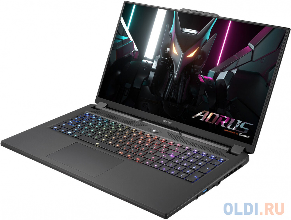 Ноутбук Gigabyte Aorus 17H BXF Core i7 13700H 16Gb SSD1Tb NVIDIA GeForce RTX4080 12Gb 17.3" IPS FHD (1920x1080) Windows 11 Home black WiFi BT Cam