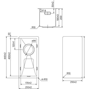 Дополнительная чаша IDDIS Edifice 21х44 сатин (EDI21S0i77)