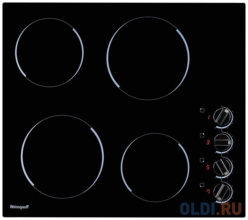 Варочная панель электрическая Weissgauff HV 640 BK черный