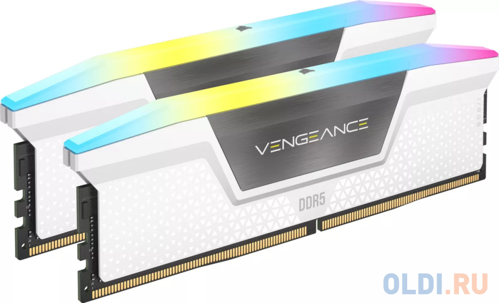 DIMM 32Gb 2х16Gb DDR5 PC51200 6400MHz Corsair Vengeance RGB White (CMH32GX5M2B6400C36W)