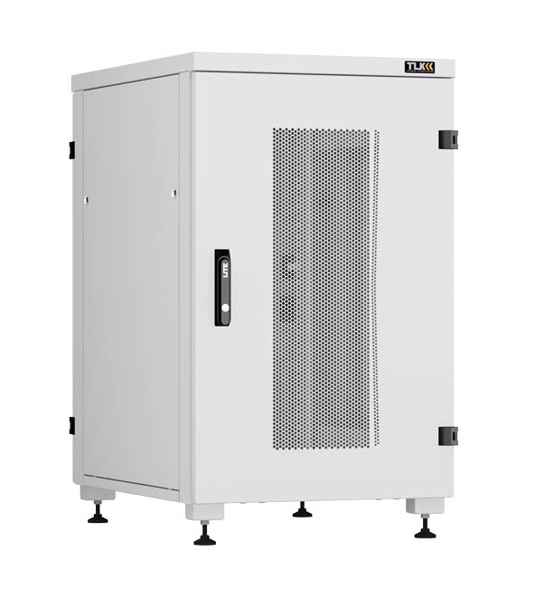 Шкаф телекоммуникационный напольный 18U 600x800 мм, перфорация/металл, серый, разборный, TLK Lite II (TFI-186080-PMMM-R-GY)