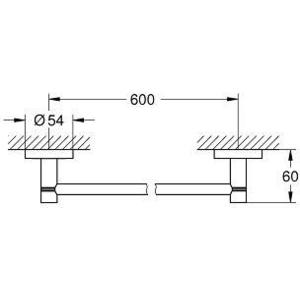 Полотенцедержатель Grohe Essentials 60 см (40366001) в Москвe