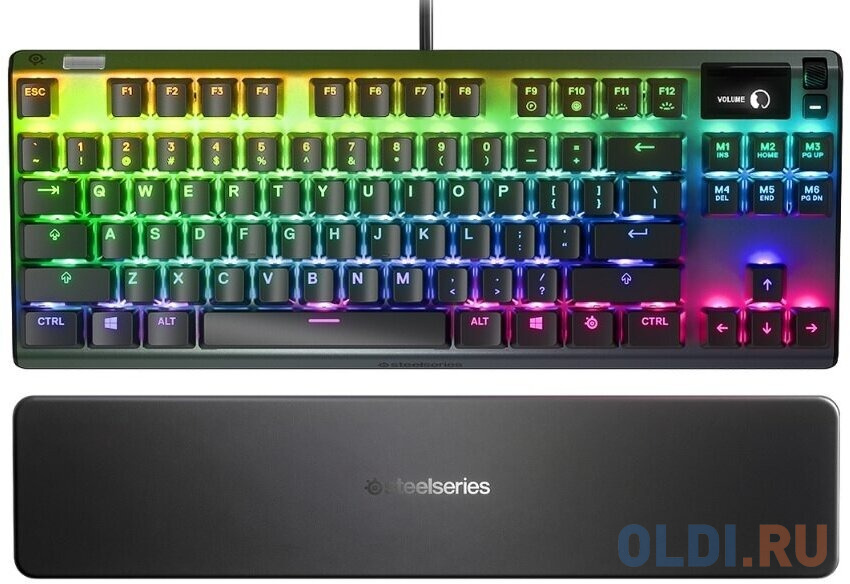 Клавиатура Steelseries Apex Pro TKL (2023) механическая черный USB for gamer LED (подставка для запястий) (64856)