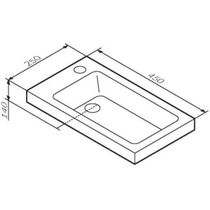 Раковина мебельная Am.Pm X-Joy 45х25 (M85AWCC0452WG)