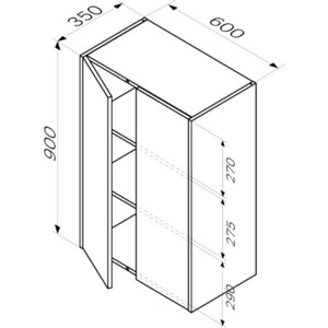 Шкаф подвесной Am.Pm Func 60х90 дерево текстурированное (M8FCH06029OF)