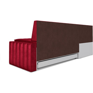 Кухонный диван Mebel Ars Вермут левый угол (бархат красный STAR VELVET 3 DARK RED) 193х82х113 см