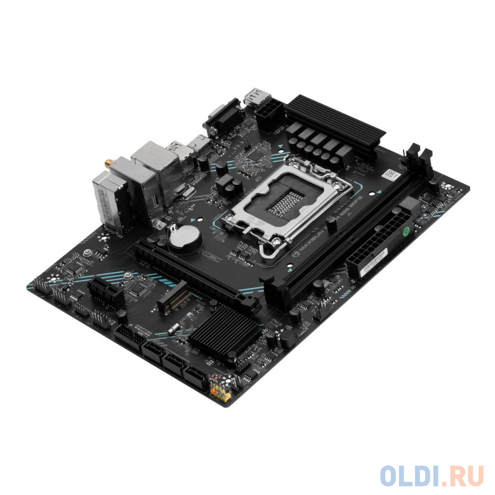 Материнская плата Maxsun <MS-H610M 666 WIFI6 D5> LGA1700 <H610> 1*PCIEx16, 1*PCIEx1, 1*M.2 , 4*SATA3, VGA+HDMI, mATX, 2*DDR5