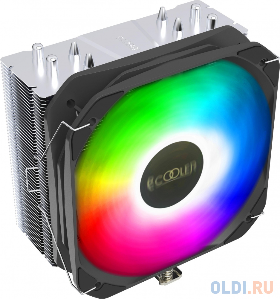 PCCooler GI-Paladin 400 ARGB Кулер S115X/1200/AM4 (24 шт/кор, TDP 200W, 130mm PWM ARGB FAN, 4 тепловые трубки 6мм, 800-1600RPM, 18-28,6dBa) {24}(11182