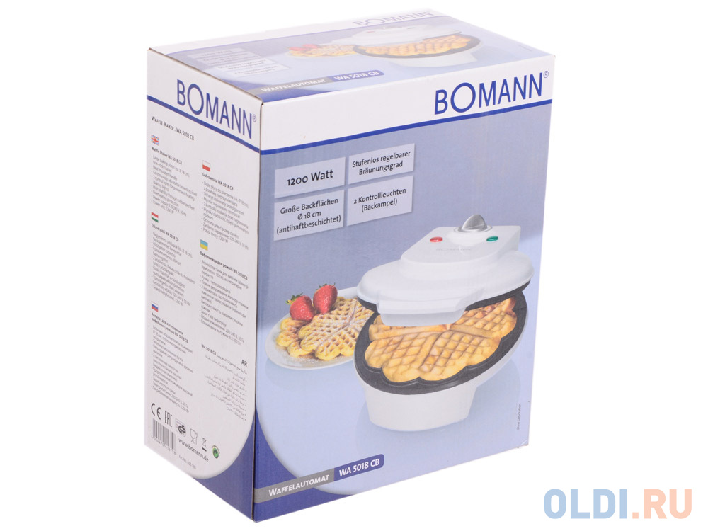 Вафельница Bomann WA 5018 CB white