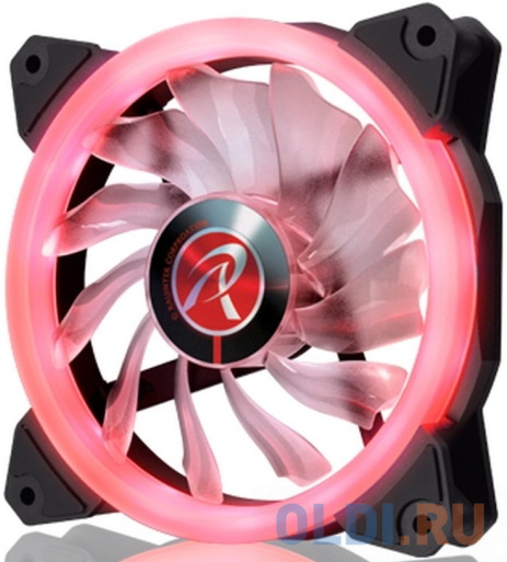 IRIS 12 RED 0R400040(Singel LED fan, 1pcs/pack), 12025 LED PWM fan, O-type LED brings visible color &amp;amp; brightness, Anti-vibration rubber pads i
