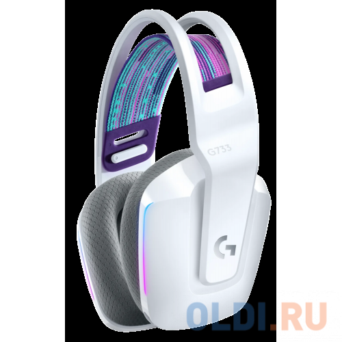 Игровая гарнитура беспроводная Logitech G733 Wireless RGB Gaming Headset белый 981-000883 в Москвe