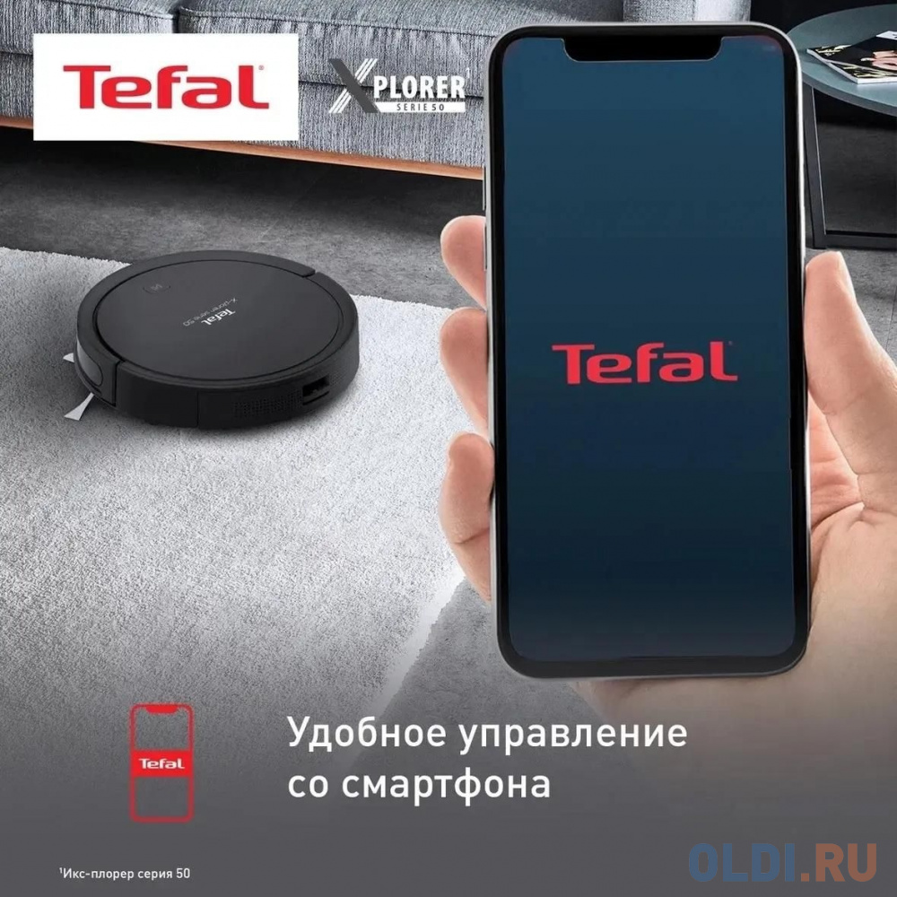 Пылесос-робот Tefal RG7365WH 30Вт черный