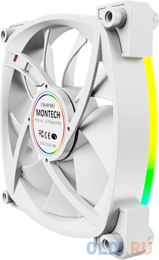 Вентилятор для корпуса Montech RX120 Reverse ARGB 120х120x25 белый 4-pin 27дБ (RX120 PWM WHITE) Ret